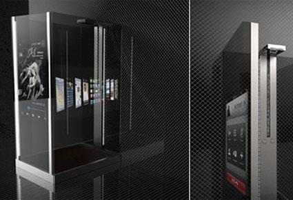 حجرة Smart Media Shower لتشغيل الأشرطة المصوّرة والموسيقى وإجراء الاتصالات